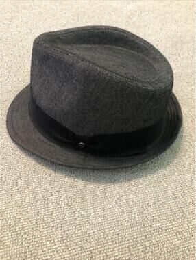 Stetson All American Herringbone Gray Lined Fedora Hat Size L/XL.